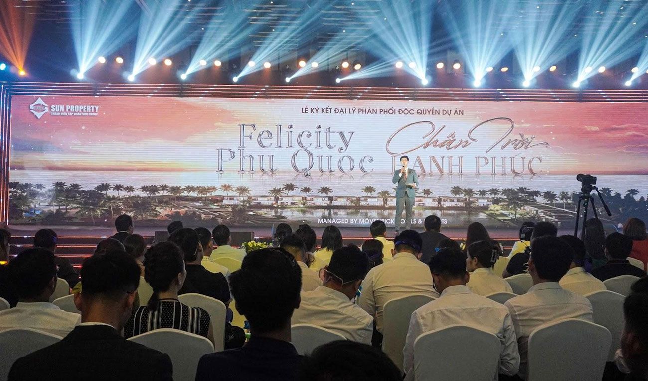 Khung cảnh lễ ký kết đại lý phân phối độc quyền dự án Felicity Phu Quoc.