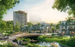 Khu phức hợp hiện đại và xanh tại Xanh Island Cát Bà, nơi hội tụ của sự bền vững và vẻ đẹp thiên nhiên.