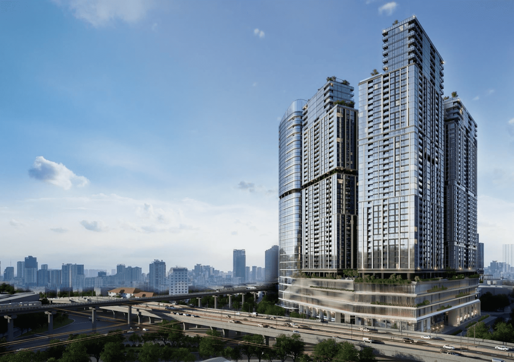 Sun Feliza Suites – tòa nhà sang trọng tại ngã tư Phạm Hùng, Xuân Thủy và Trần Quốc Vượng.