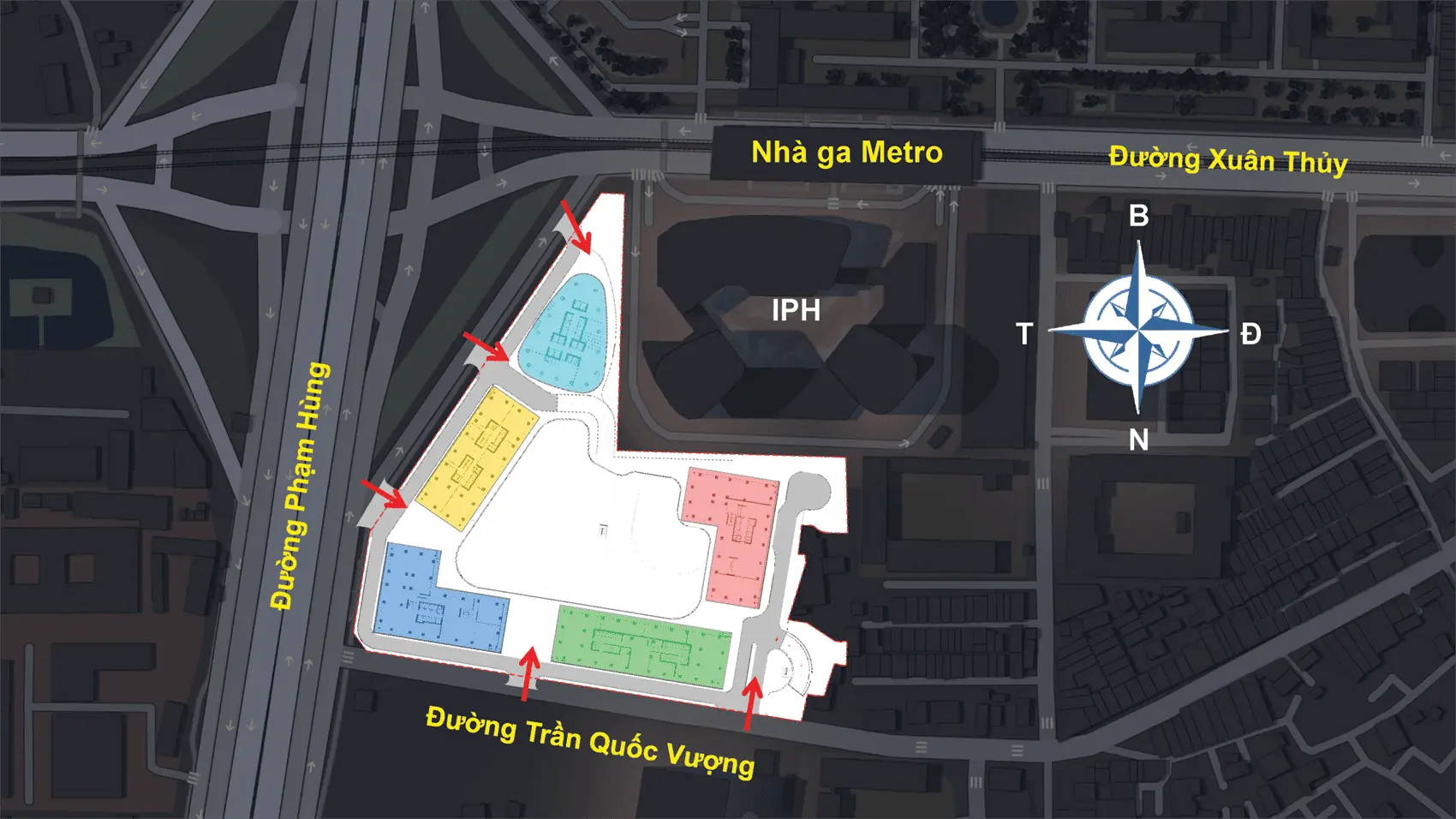 Vị trí dự án Sun Group Cầu Giấy: Ngã tư đường Phạm Hùng và Xuân Thủy, Dịch Vọng Hậu, Cầu Giấy, Hà Nội.
